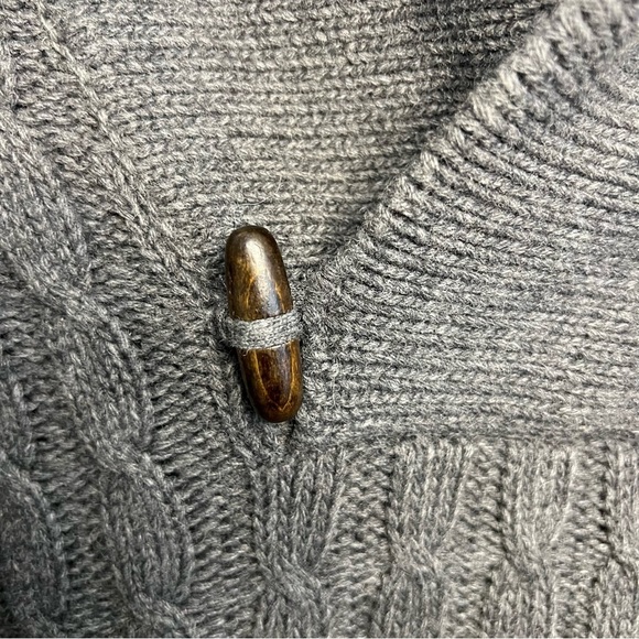 Brunella Gori Mens Lambswool Knit Collared Sweater Fisherman Gray Sz L Italy - Picture 6 of 11